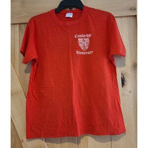 Vintage Cambridge University Crest Size L 1980’s T-Shirt Single Stitched USA